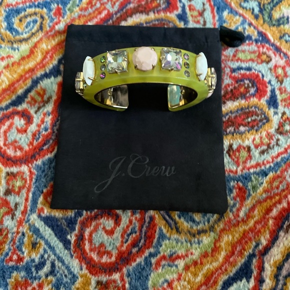 J Crew Yellow Crystal Cuff Bracelet - Picture 7 of 10